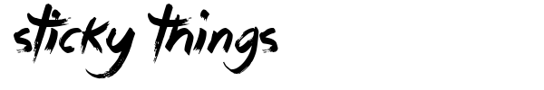 Sticky Things font preview